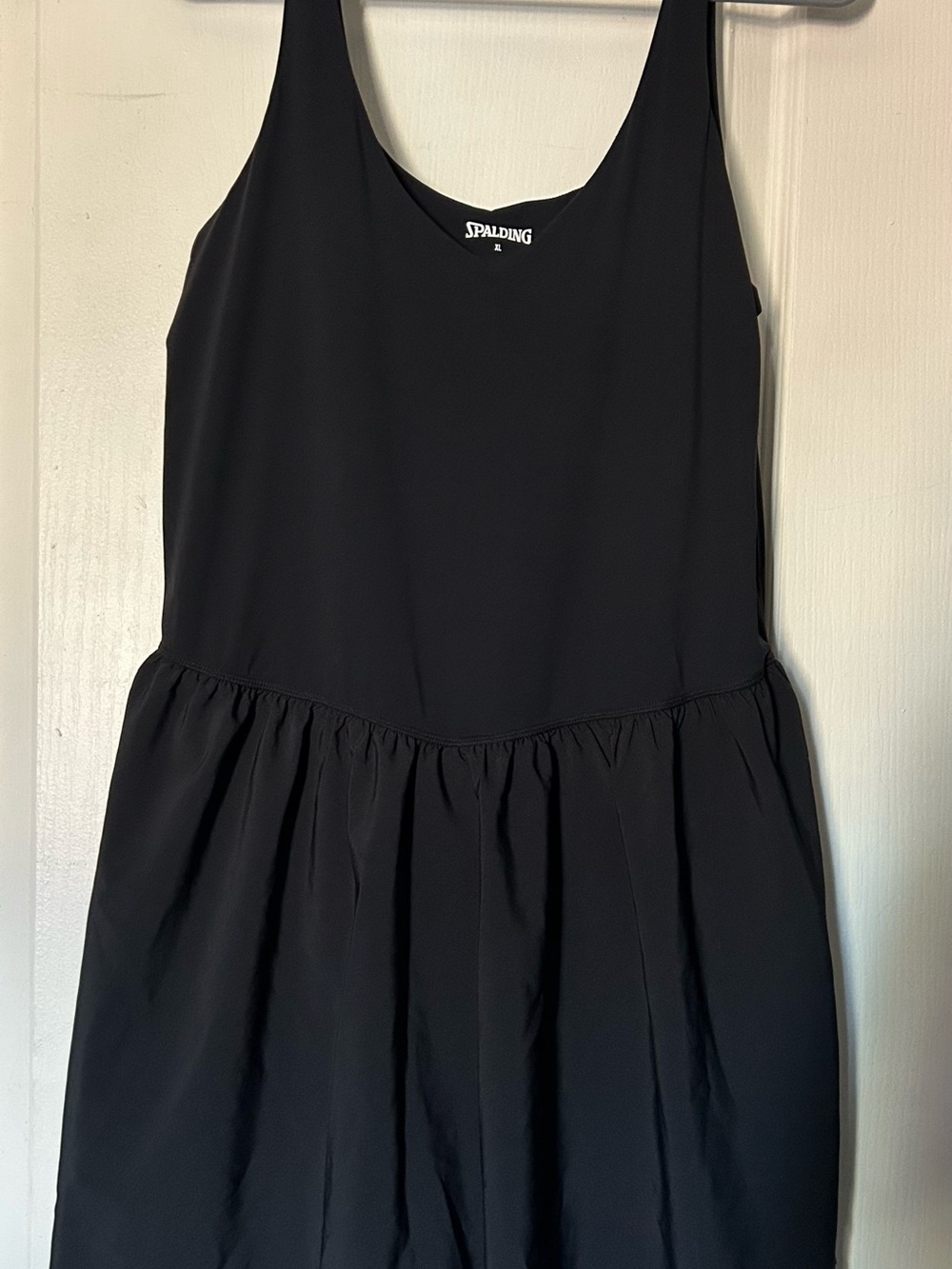 Spalding Black Strapless-Look Scoop Dress